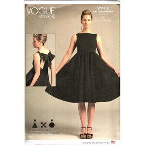 Vogue V1102 Misses 14 to 20 Special Occasion Dress Uncut Sewing Pattern
